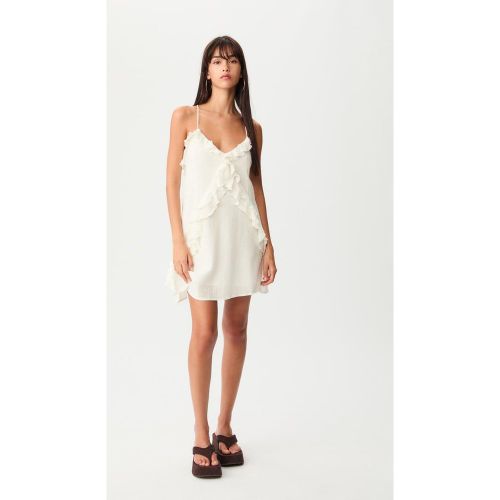 Robe courte à bretelles et volants XS - Stradivarius - Modalova