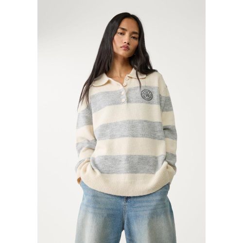 Pull polo en maille à boutons XS - Stradivarius - Modalova