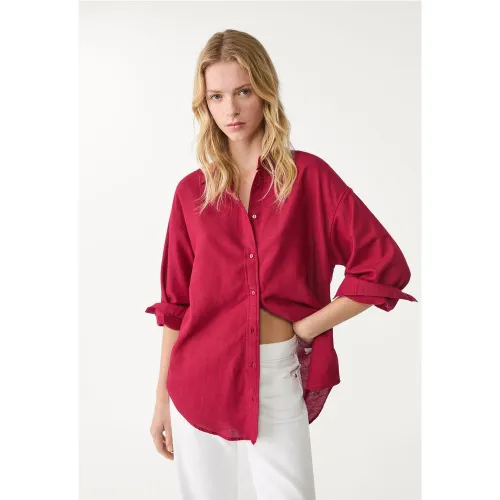 Chemise avec lin XL - Stradivarius - Modalova