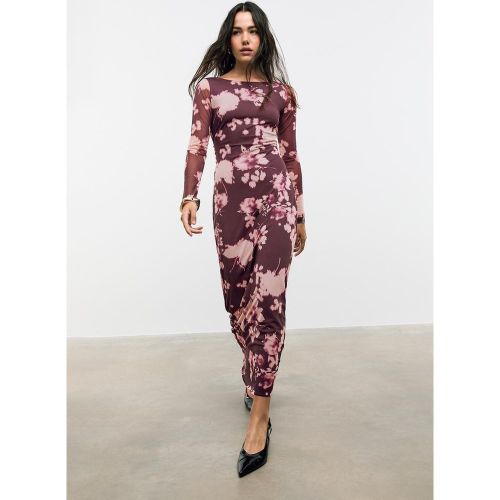 Robe midi tulle dos nu XS - Stradivarius - Modalova