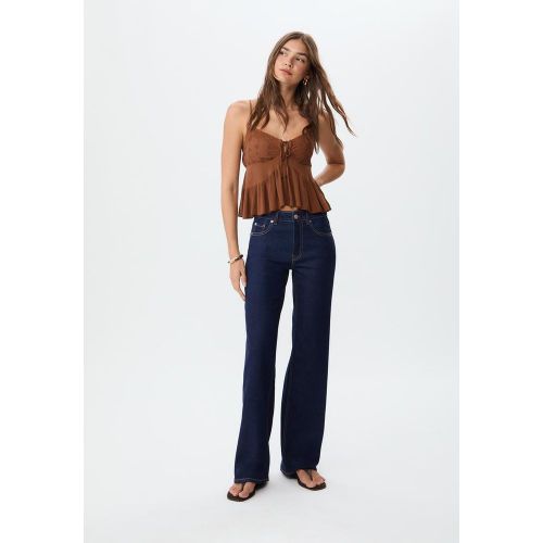 Jean droit confortable DENIM DÉSENCOLLÉ DÉLAVÉ 32 - Stradivarius - Modalova