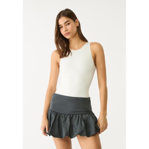 Body en polyamide encolure américaine Écru XS - Stradivarius - Modalova