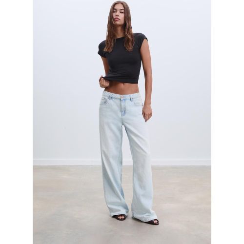 Jean D91 low wide leg DENIM BLEU CLAIR DÉLAVÉ 32 - Stradivarius - Modalova