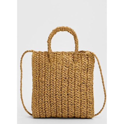 Sac bandoulière style raphia Écru OS - Stradivarius - Modalova