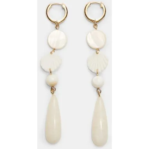Boucle d'oreille longue à perles OS - Stradivarius - Modalova