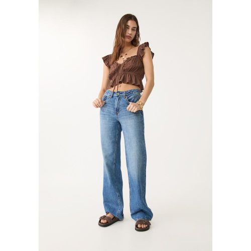 Jean D92 regular wide DENIM BLEU MOYEN DÉLAVÉ 32 - Stradivarius - Modalova