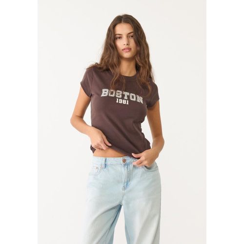 T-shirt fitted imprimé Boston XS - Stradivarius - Modalova