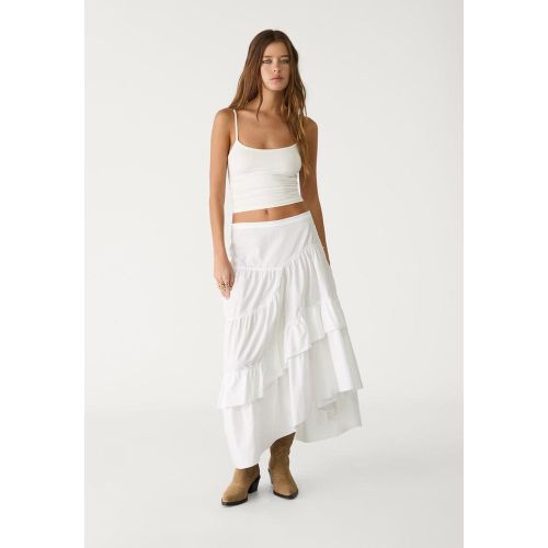 Jupe fluide midi asymétrique XS - Stradivarius - Modalova