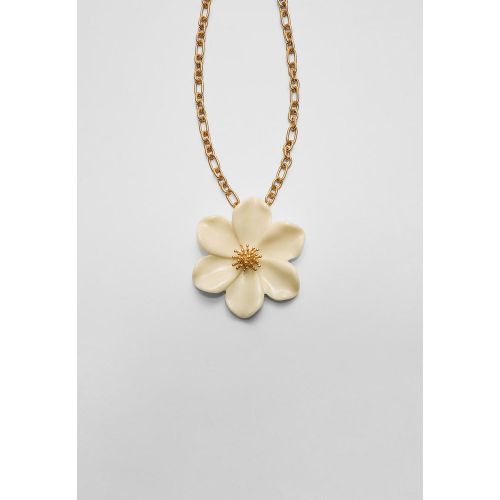 Collier grande fleur OS - Stradivarius - Modalova
