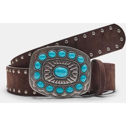 Ceinture à boucles avec pierres turquoise 70 - Stradivarius - Modalova