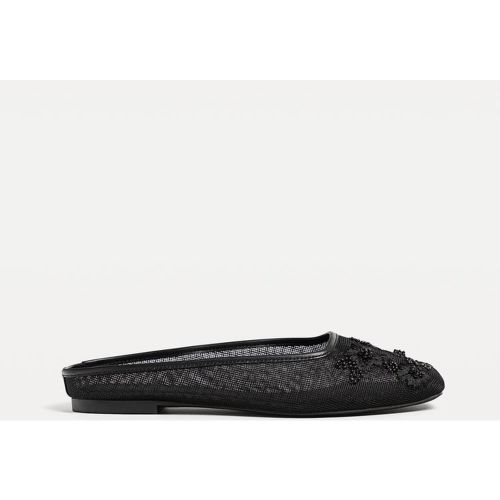 Ballerines à fleurs ouvertes à l’arrière 35 - Stradivarius - Modalova