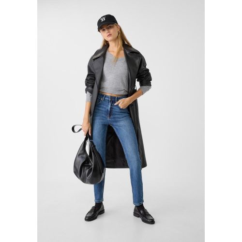 Jean 1465 mom slim DENIM DÉSENCOLLÉ DÉLAVÉ 32 - Stradivarius - Modalova