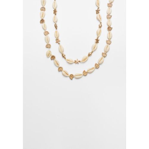 Set de 2 colliers cordon étoile et coquillage Écru OS - Stradivarius - Modalova