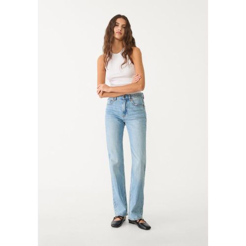 Jean D98 regular effet vintage DENIM BLEU MOYEN CLAIR DÉLAVÉ 32 - Stradivarius - Modalova