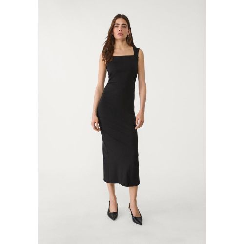 Robe midi décolleté carré XS - Stradivarius - Modalova