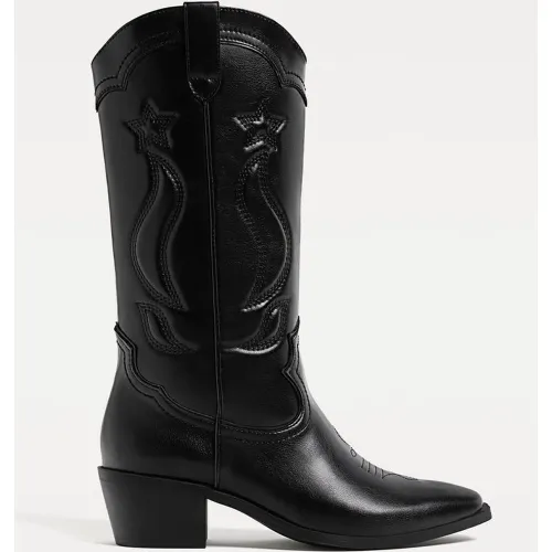 Bottes à talon style cowboy 35 - Stradivarius - Modalova