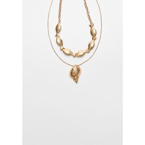 Set de 2 colliers coquillage et poissons OS - Stradivarius - Modalova