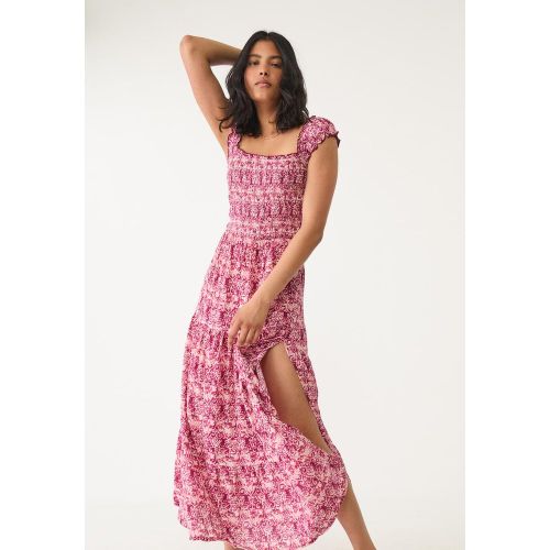 Robe fluide midi imprimée XS - Stradivarius - Modalova
