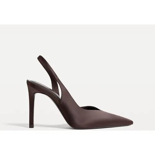 Chaussures à talon effet satiné 35 - Stradivarius - Modalova
