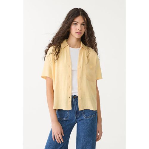 Chemise manches courtes avec lin XS - Stradivarius - Modalova