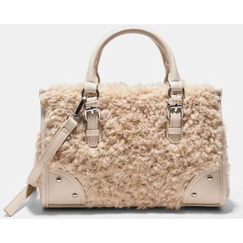 Sac fourre-tout à bandoulière en fausse fourrure Écru OS - Stradivarius - Modalova