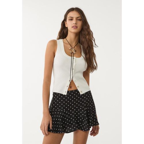 Jupe-culotte fluide à volants XS - Stradivarius - Modalova
