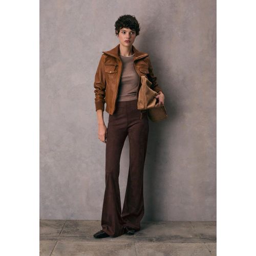 Pantalon flare suédine XS - Stradivarius - Modalova