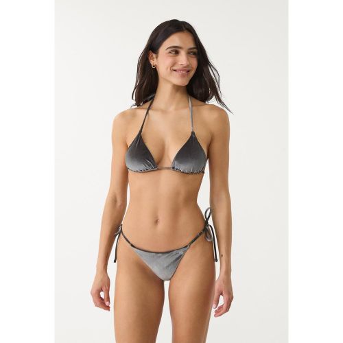Culotte de bikini tanga en velours XS - Stradivarius - Modalova