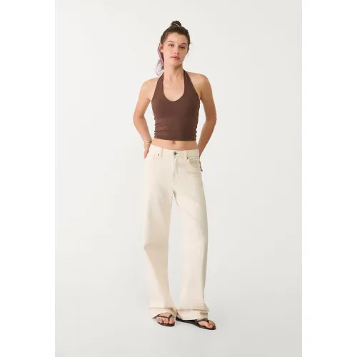 Top court encolure américaine XS - Stradivarius - Modalova