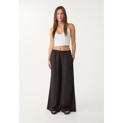 Pantalon palazzo fluide lin XS - Stradivarius - Modalova