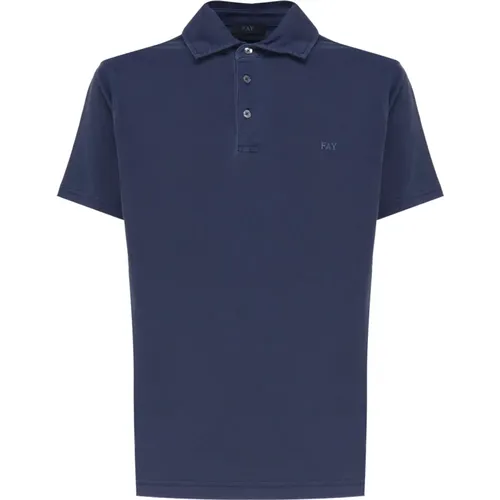 Fay - Tops > Polo Shirts - Blue - Fay - Modalova