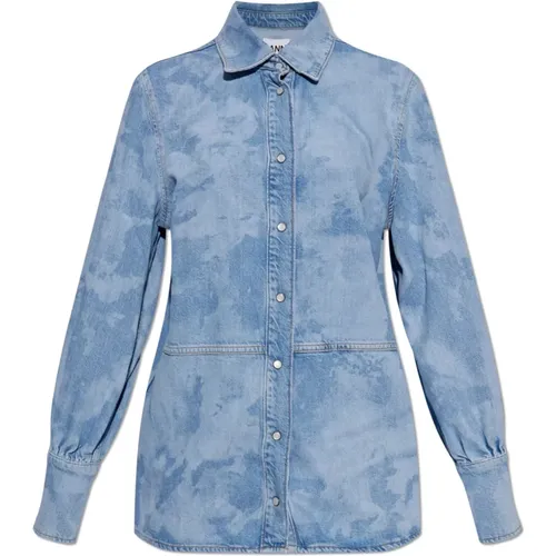 Blouses & Shirts > Denim Shirts - - Ganni - Modalova