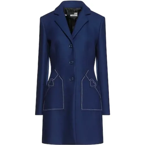 Coats > Single-Breasted Coats - - Love Moschino - Modalova