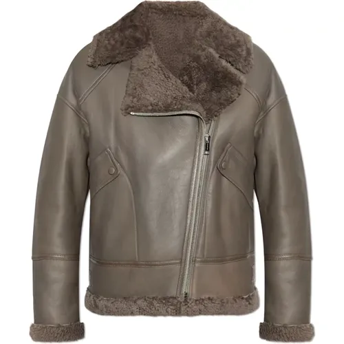 Jackets > Leather Jackets - - Yves Salomon - Modalova