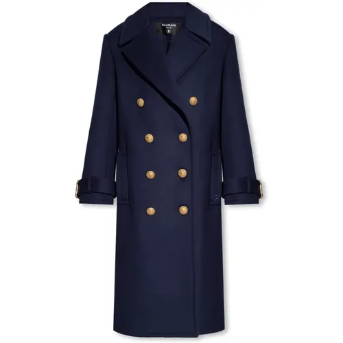 Coats > Double-Breasted Coats - - Balmain - Modalova
