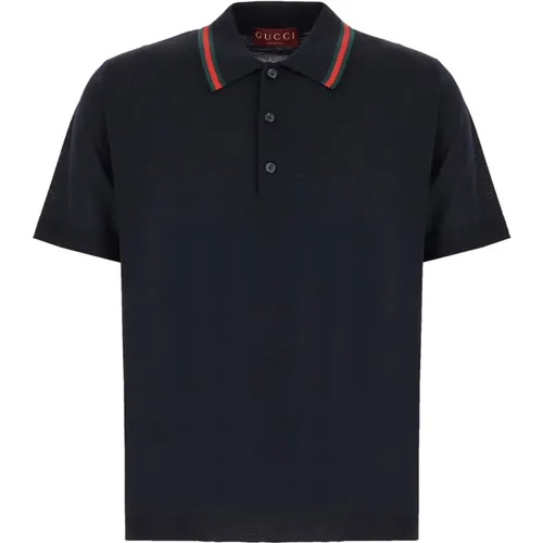 Gucci - Tops > Polo Shirts - Blue - Gucci - Modalova