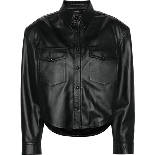 Jackets > Leather Jackets - - Wardrobe.nyc - Modalova