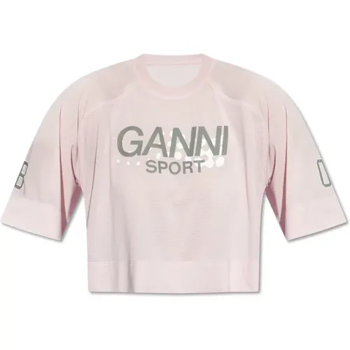 Ganni - Tops > T-Shirts - Pink - Ganni - Modalova