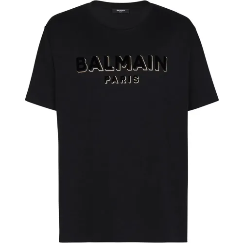 Balmain - Tops > T-Shirts - Black - Balmain - Modalova