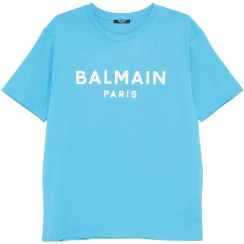 Balmain - Tops > T-Shirts - Blue - Balmain - Modalova