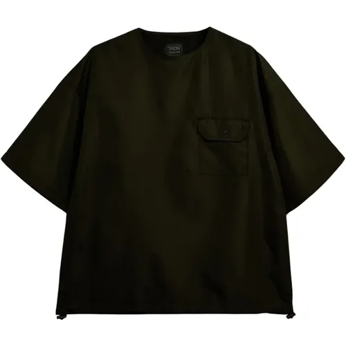 Taion - Tops > T-Shirts - Black - Taion - Modalova