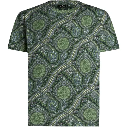 Etro - Tops > T-Shirts - Green - ETRO - Modalova