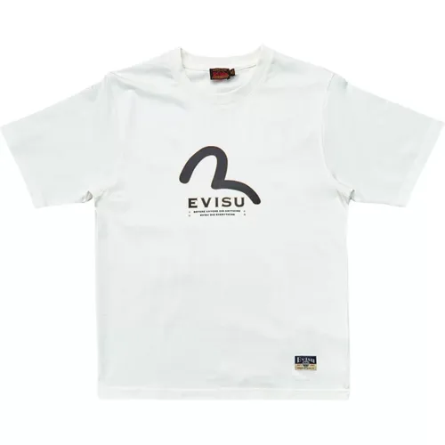 Evisu - Tops > T-Shirts - White - Evisu - Modalova