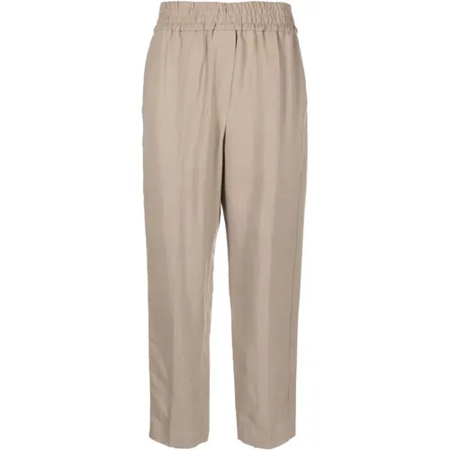 Trousers > Cropped Trousers - - BRUNELLO CUCINELLI - Modalova