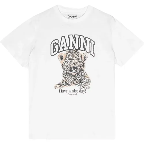 Ganni - Tops > T-Shirts - White - Ganni - Modalova