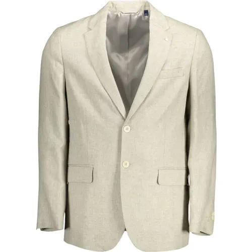 Gant - Jackets > Blazers - Beige - Gant - Modalova