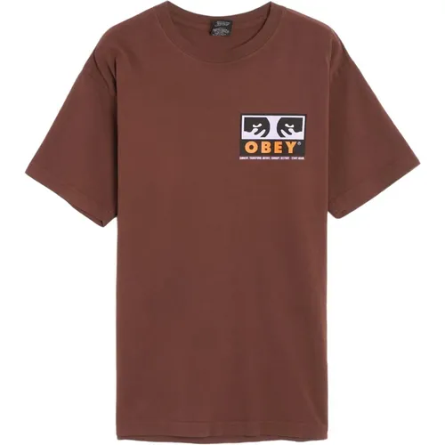 Obey - Tops > T-Shirts - Brown - Obey - Modalova