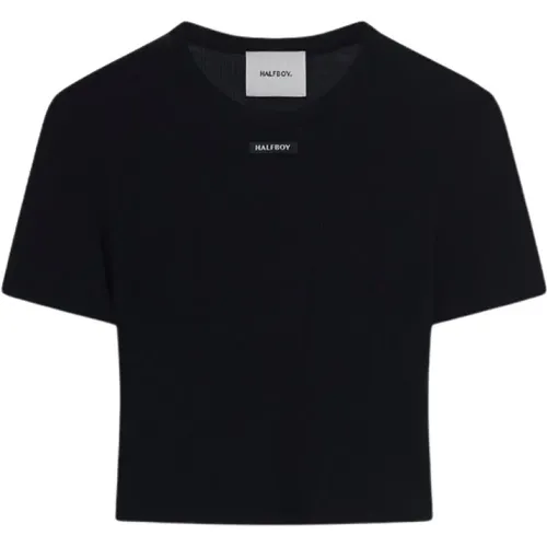 Halfboy - Tops > T-Shirts - Black - Halfboy - Modalova