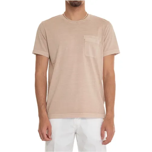 Fay - Tops > T-Shirts - Beige - Fay - Modalova