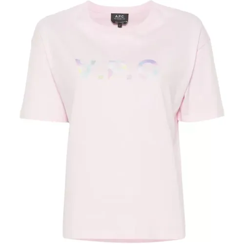 A.p.c. - Tops > T-Shirts - Pink - A.p.c. - Modalova